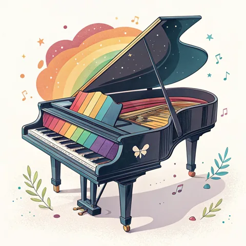 Melodie-Bereich: Regenbogen-Klavier