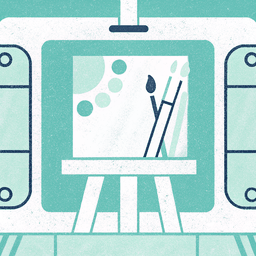 DigitalPainters Freies Malen &ndash; Atelier mit Staffelei und Pinseln